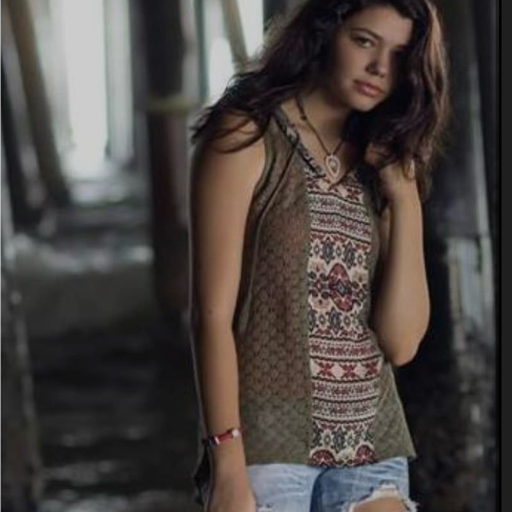 Anthropologie RAGA Top SZ S Beaded Embroidered Boho Sleeveless sheer NEW W TAGS